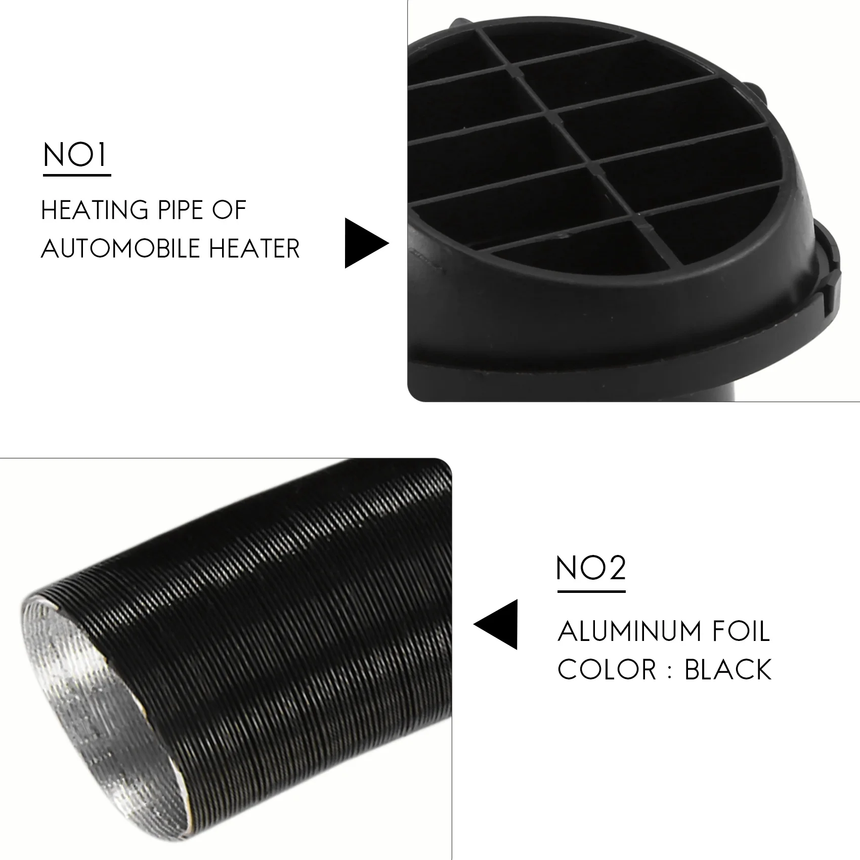 Автомобильный обогреватель для труб 60 мм Т-образный штук комплект с зажимами