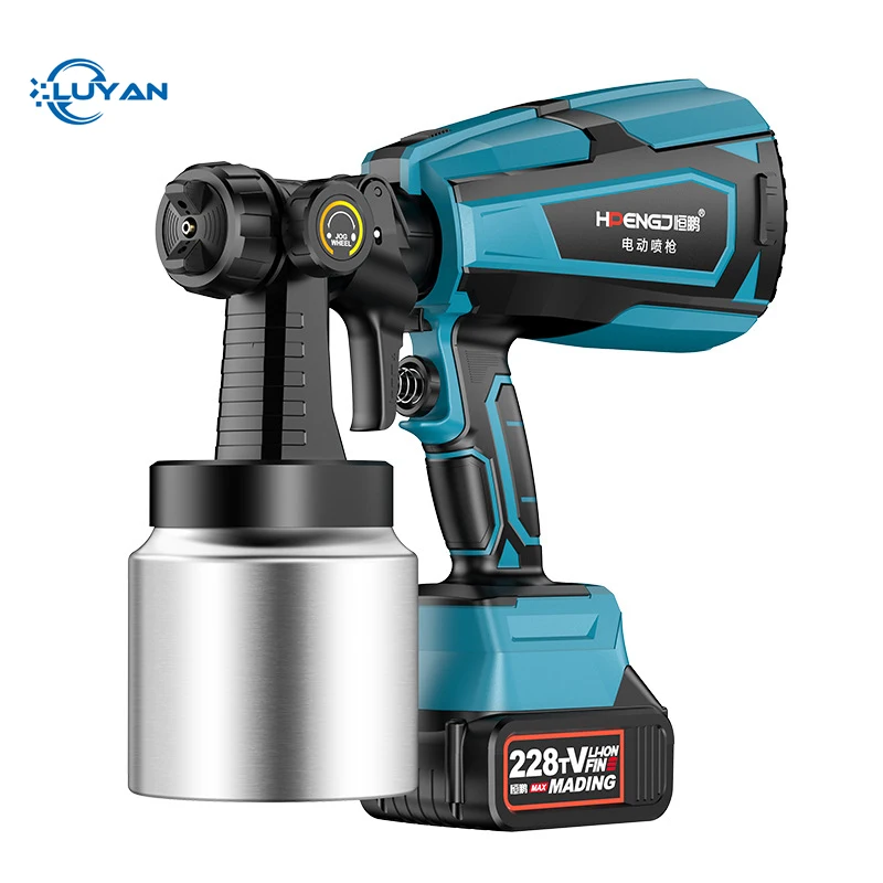 Электрический распылитель краски, 1000 мл, беспроводной распылитель краски для автомобильной мебели, Аэрограф со стальным покрытием, совместимый с батареей Makita 18 в