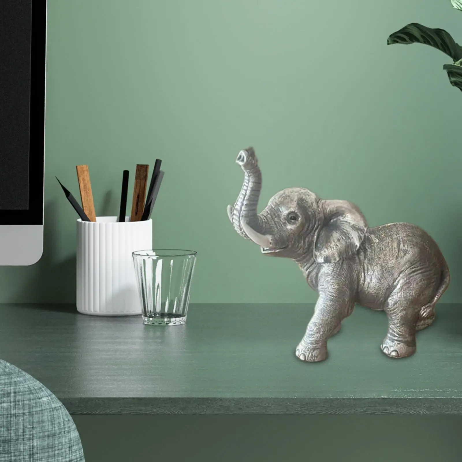 

Animal Figurine Resin Sculpture Indoor Outdoor Adorable Desk Statue for Home