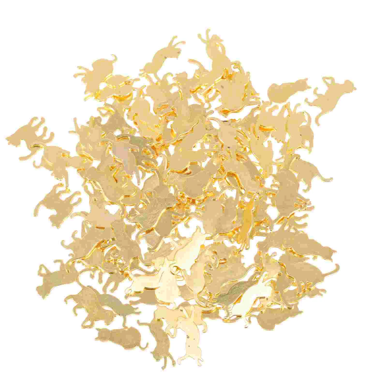 

120 Pcs Cat Glue Seal Shaped Pendants Delicate Jewelry Charms Gems Nails DIY Making