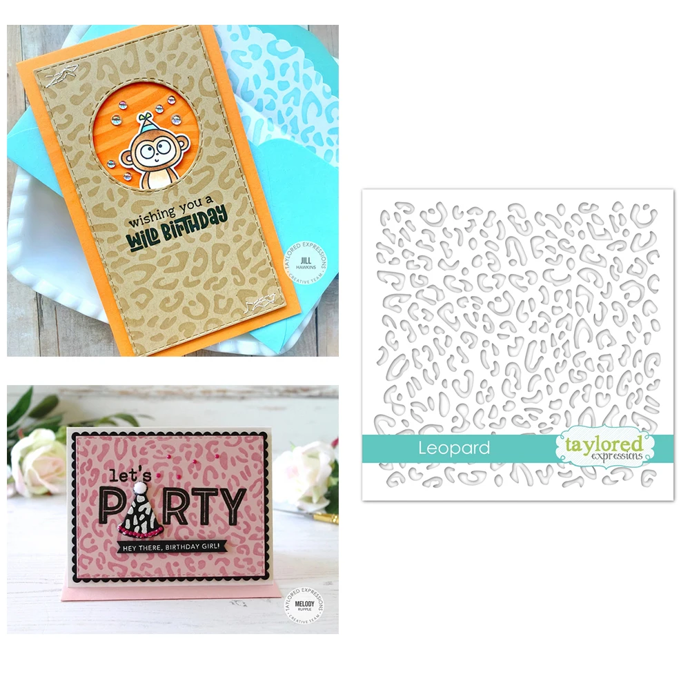 

Leopard Print Hollow Plastic Stencil Template For Diy Paper Card Embossing Decoration Craft Album Handmade Hand Account Stencil