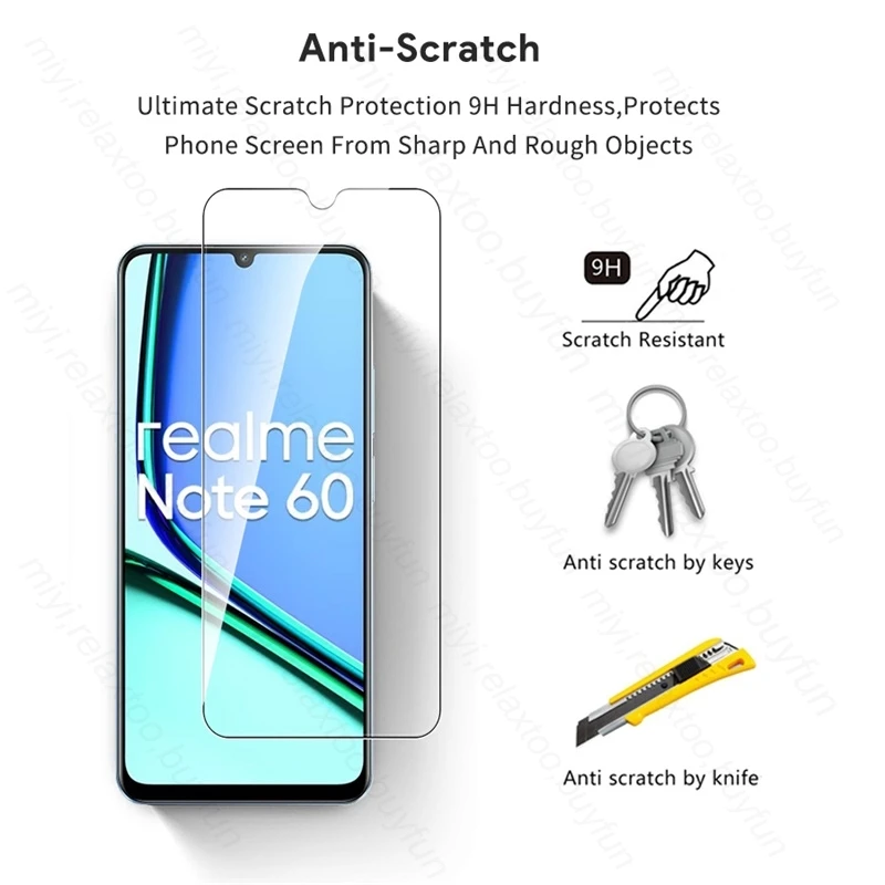 3 шт. защитное стекло для Realme Note60 Note 60 4G 9H закаленное защитная пленка экрана Realmi Not