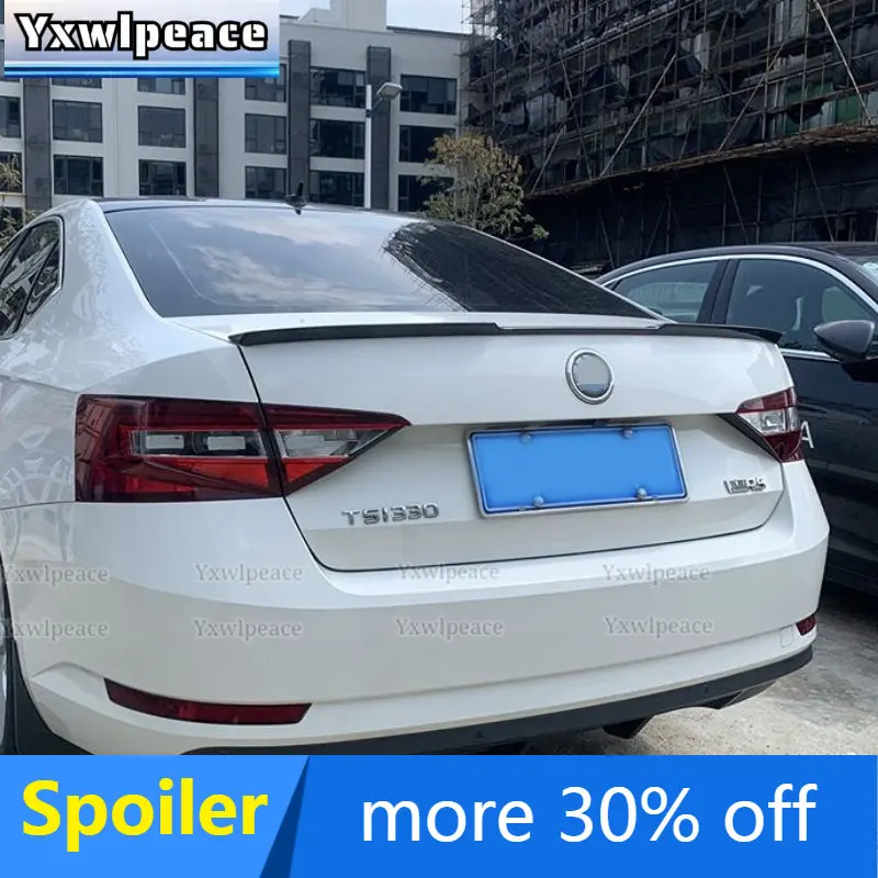 

For Skoda Superb 2016 2017 2018 2019 ABS Material Unpainted Color Trunk Lip Spoiler Trunk Wing Car Accessories