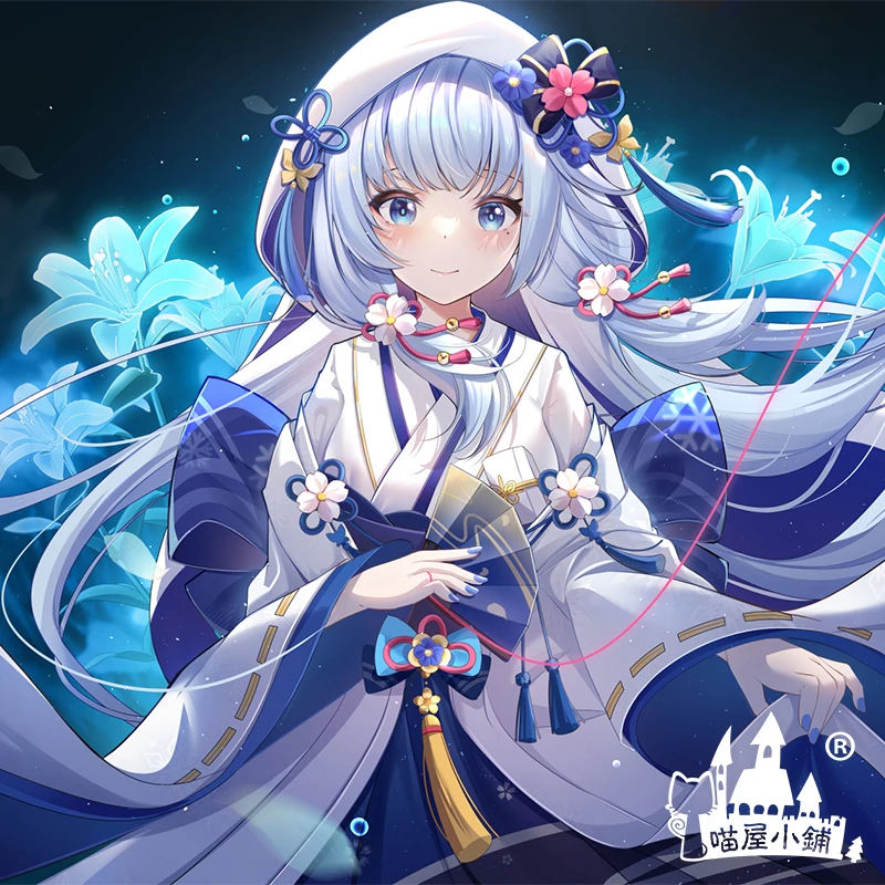 

[Депозит] костюм для косплея Game Genshin Impact Kamisato Ayaka Аниме Высокое качество женское платье Размеры S-L Новый стиль