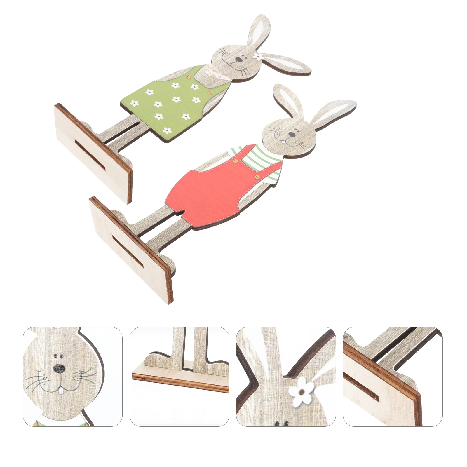 

1 Pair of Easter Bunny Adornments Unique Rabbit Crafts Easter Decorating Supply