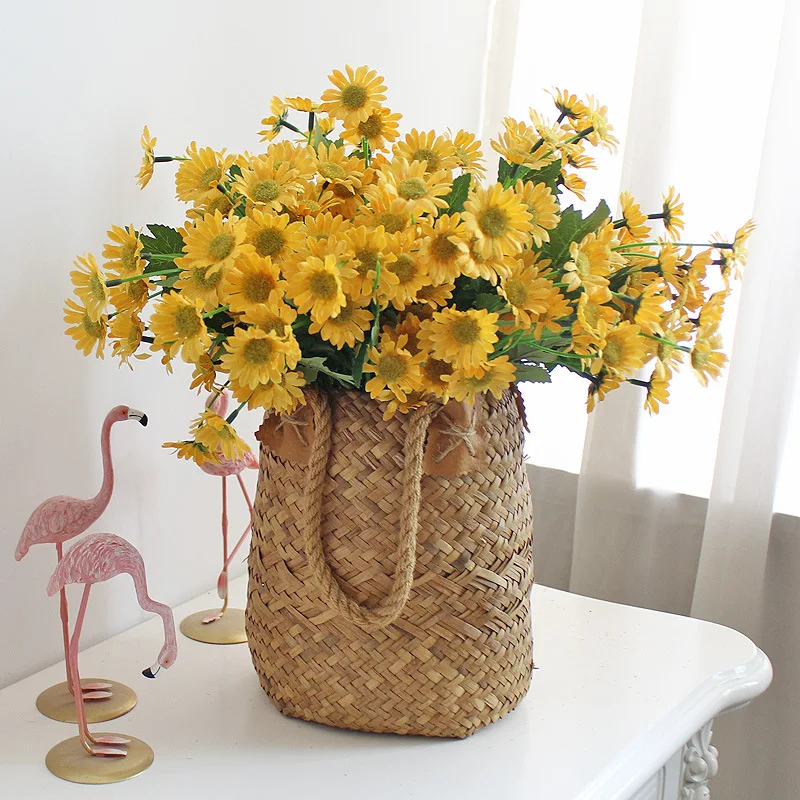 

Artificial Flowers Plants 31cm Sun Flower Colorful Small Daisy Silk Home Garden Decoration Chrysanthemum Wedding DIY Party