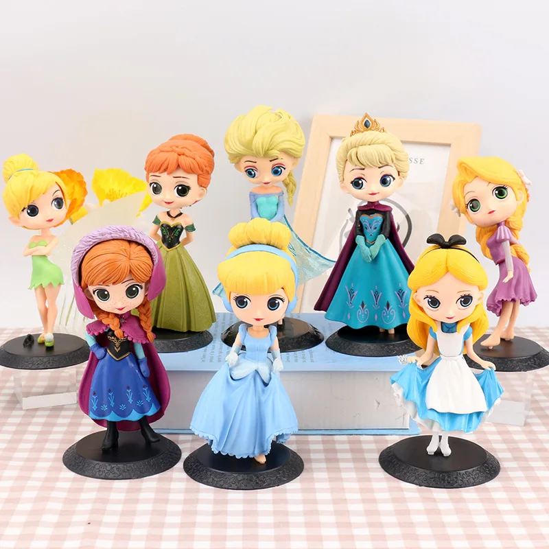 11 Style Disney Frozen Princess Anna Elsa Flower fairy Action Figures PVC Model Dolls Collection Birthday Gift Kids Toys Gifts
