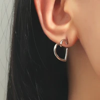 simple heart hoop dangle earrings classic trendy temperament style hollow heart drop earring for women girls fashion jewelry