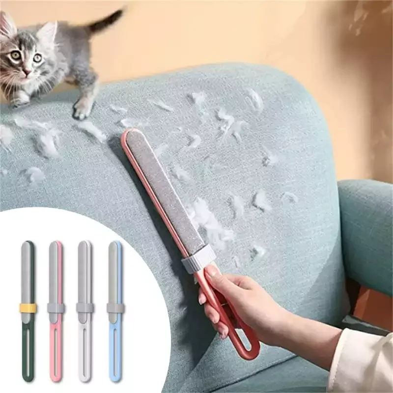

NEW Pet Hair Removal Brush Double-Sided Couch Clothes Cleaning Lint Remover for Furniture Laundry with Self-Clean Loop