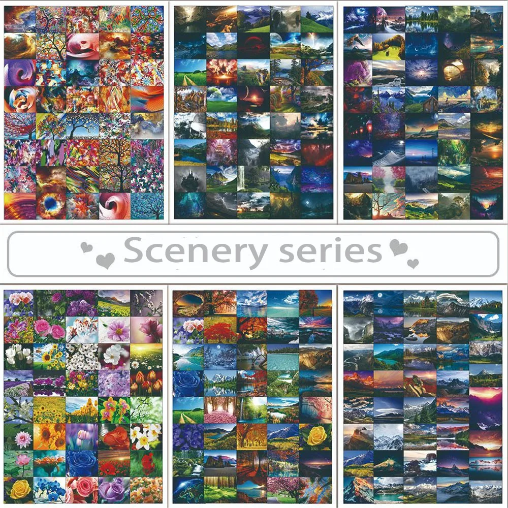 

50-300pcs Outdoor Natural Scenery Series Stickers DIY Hand Account High Appearance Beautiful Landscape Sticker Decal Classic Toy