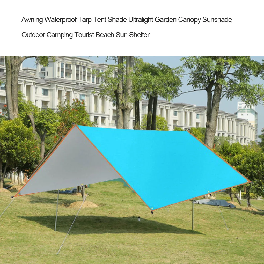 

Awning Waterproof Tarp Tent Shade Moisture-proof Foldable Canopy Beach Shelter Garden Picnic Tourist Traveling