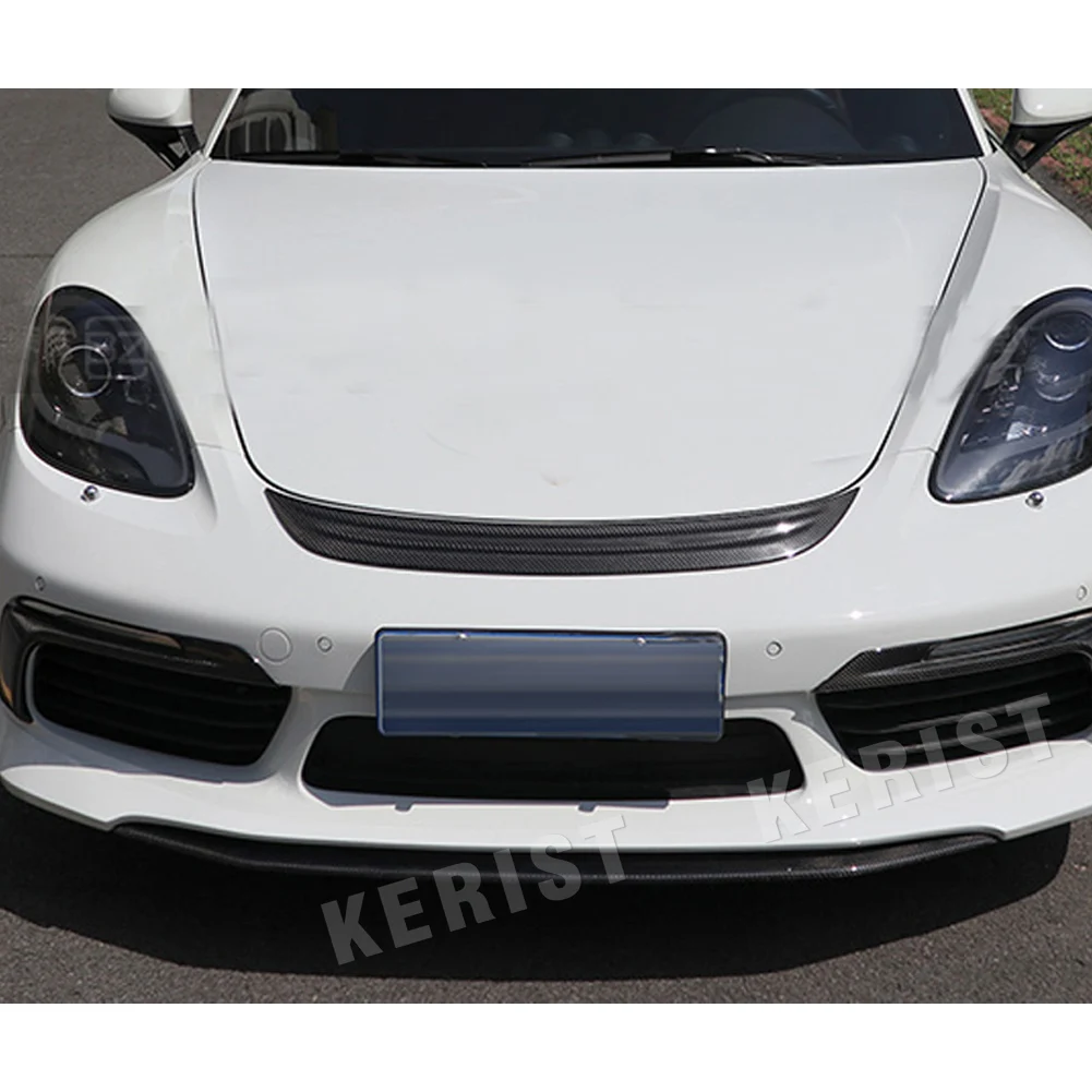 Накладка на решетку переднего бампера из углеродного волокна подходит для Porsche 718