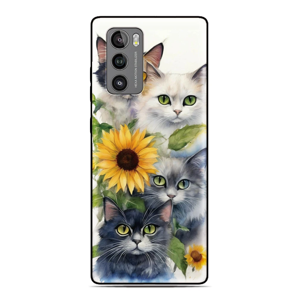 Цветной кот, милая задняя крышка для DOOGEE Note 59 58 N55 Plus N50s N50 X98 Pro Nothing Phone 3a 2a CMF 1 2 3 One Two Soft Case Shell (art.: 3920ced574a65) - 3920ced574a65