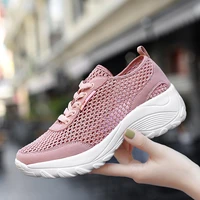 women sneakers high quality lace up running shoes 2022 new hollow breathable tennis shoes light walking vulcanized shoes zapatos