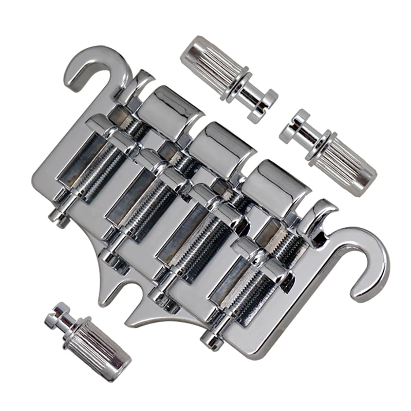 

3 Point 4 String Bass Bridge Tailpiece Zinc Alloy Bridges With Saddle Replacement Parts For Gibson EPI Style Bass