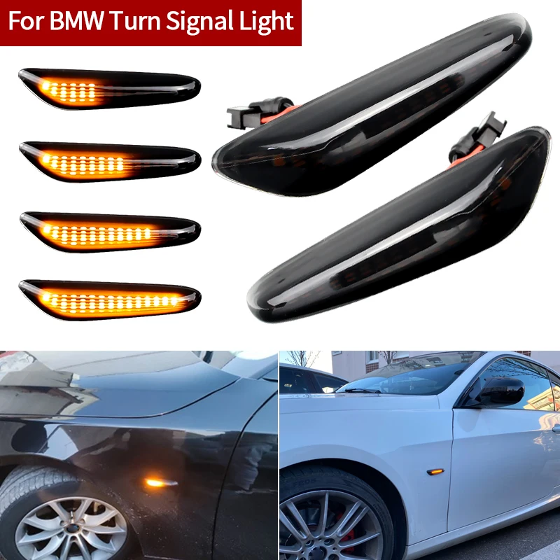 

Sequential Flashing LED Turn Signal Side Marker Light Blinker for BMW X3 E83 X1 E84 X5 X53 E60 E61 E46 E81 E82 E90 E92 E87 E88