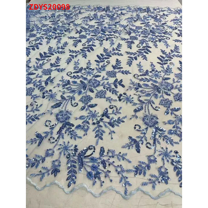 Элегантная африканская одежда вышивка бисером блестки кружевная ткань качество