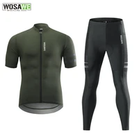 wosawe cycling jersey sets mens bicycle short sleeve summer cycling clothing bike cycling jersey long pants
