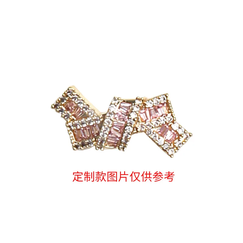 50 шт. Роскошные циркониевые круглые металлические аксессуары для дизайна ногтей