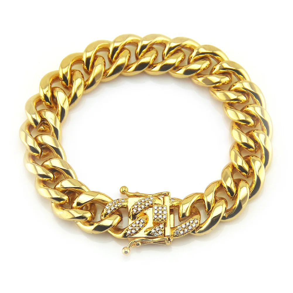 Модное ожерелье в стиле хип-хоп из кубинской цепи с бриллиантами мужское