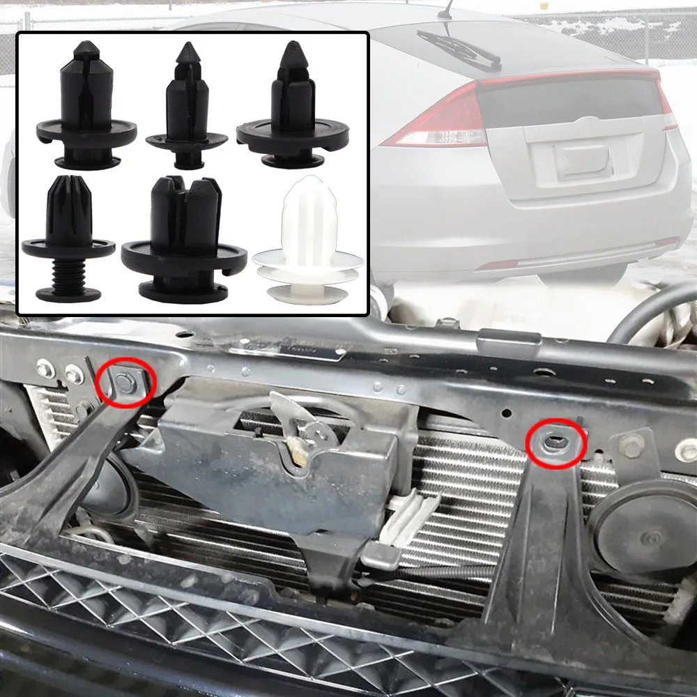 

For Honda Insight ZE1 2000 - 2006 2010 - 2014 Retaining Push Fit Rivet Boot Splashguard Sideskirt Panel Upholstery Pin Trim Clip
