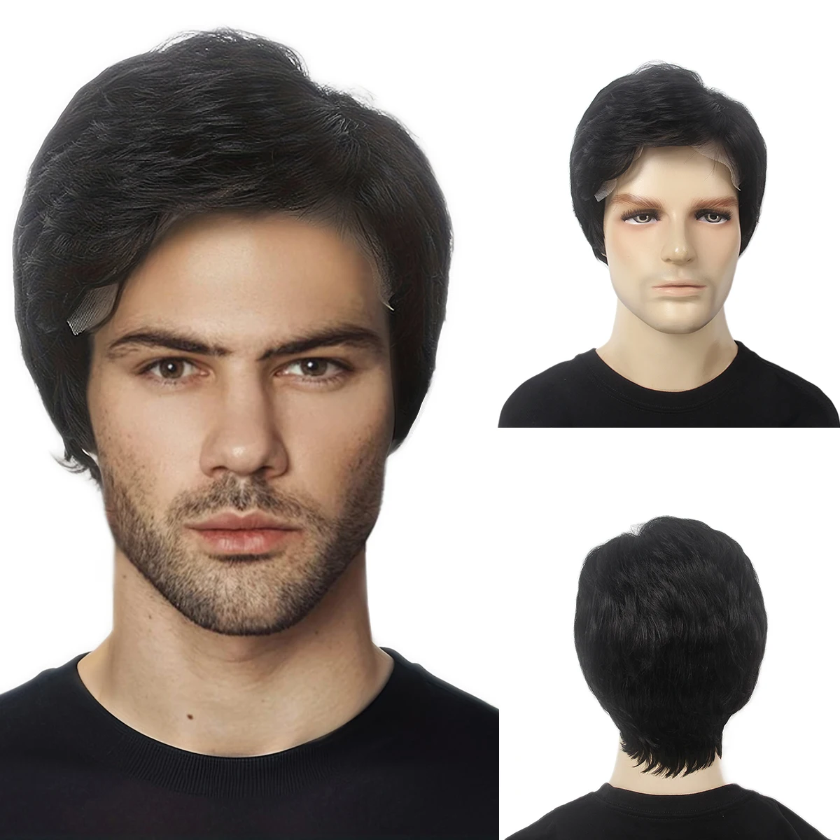 Черный синтетический парик R REEWES FASHION HAIR с кружевом