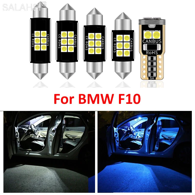 16Pcs Car Interior Lights LED Bulbs For 2011-2016 BMW F10 528i 528i 535i 535i xdrive 550i 550i M5 Car Accessories Map Dome Light