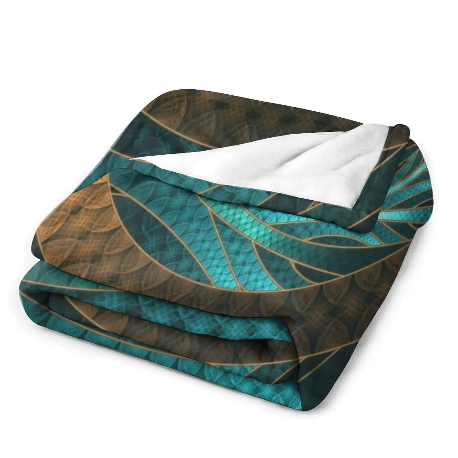 Красивые проволочные кожаные бирюзовые фрактальные браслеты одеяло мягкие