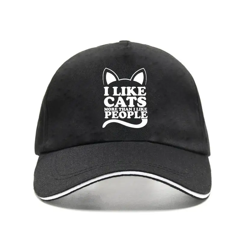 

I Like Cats More Than I Like People Mens Funny Unisex Baseball Cap