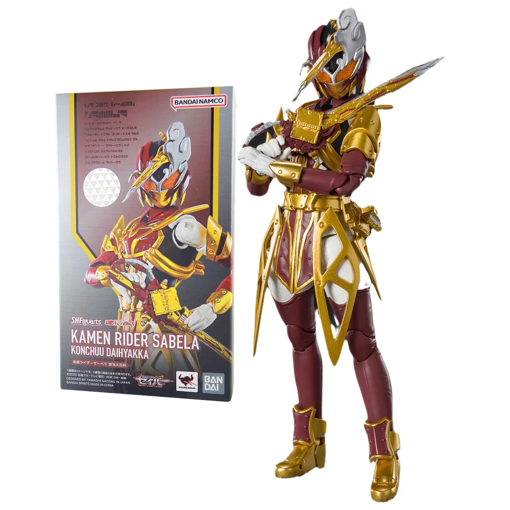 

Bandai Genuine Kamen Rider Model Kit Anime Figure SHF Kamen Rider Sabela Collection Model Ornaments Anime Action Figures Toys