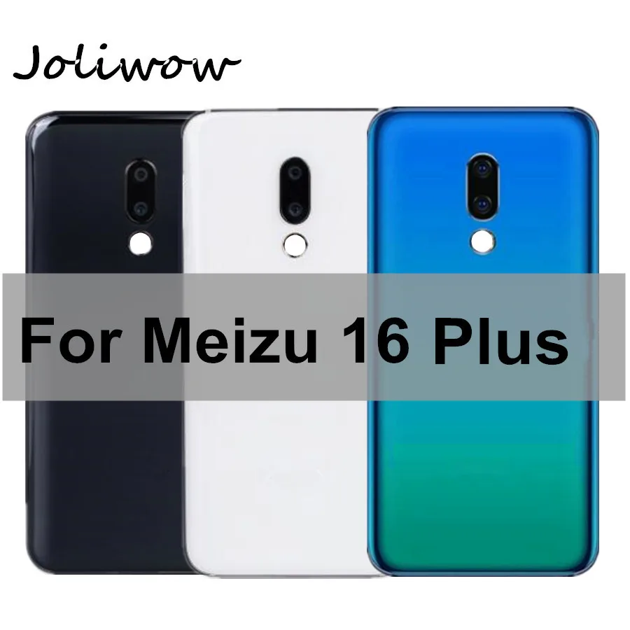 Для MEIZU 16 Plus Задняя стеклянная крышка батарейного отсека Корпус чехол с