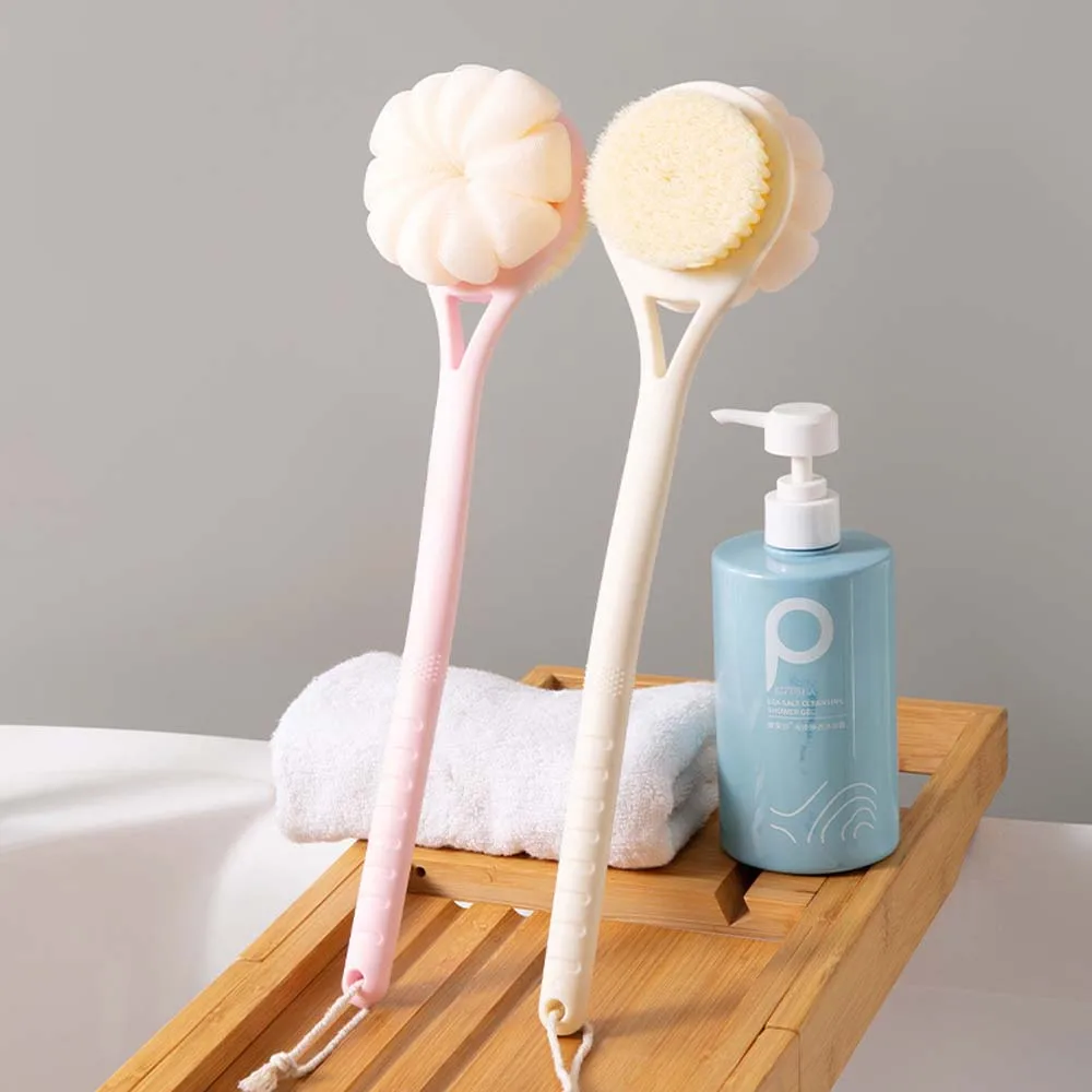 

Body Scrubber Long Handle Bath Brush Exfoliating Shower Skin Cleaning Tools Shower Exfoliating Accessories Pink