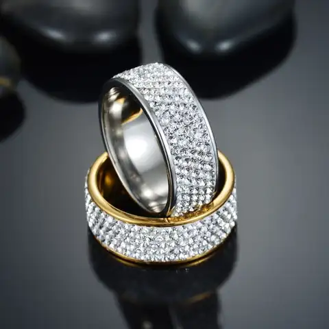Очаровательное модное ювелирное изделие для похудения Золотое и серебряное кольцо для потери веса кольцо из нержавеющей стали кольцо с бри...