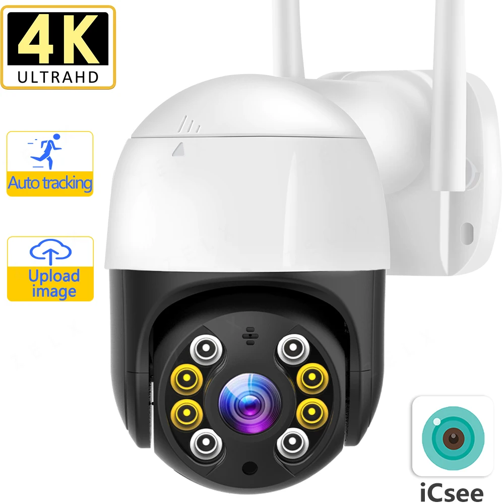 

8MP 4K IP Camera H.265 3MP HD CCTV Video Surveillance Auto Tracking 1080P WiFi Wireless Security Cam PTZ 360° View Onvif iCsee