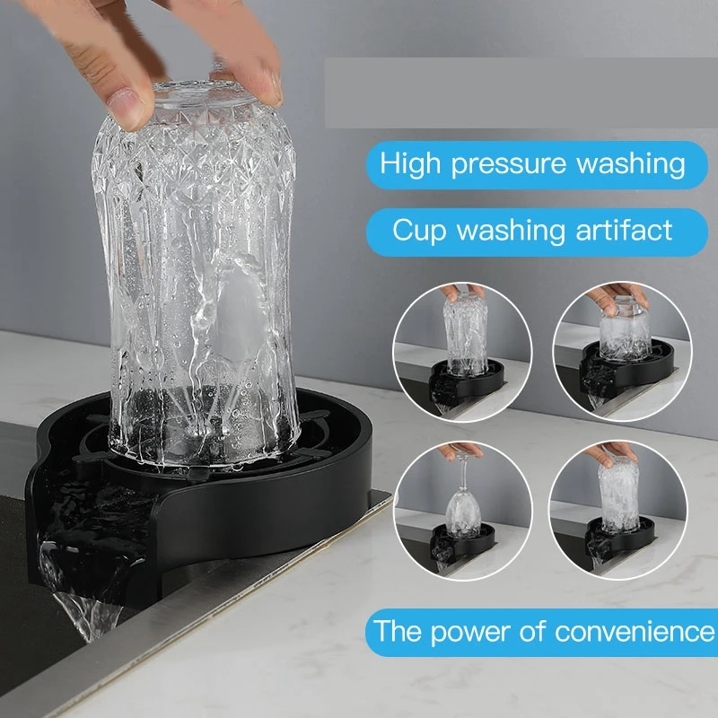 

1Set Sink Bar Milk Bar Home Kitchen Push-In Artifact Fully Automatic Stainless Steel Black