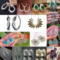2022 trend fashion zircon crystal stud earrings silver color women drop dangle jewelry gifts