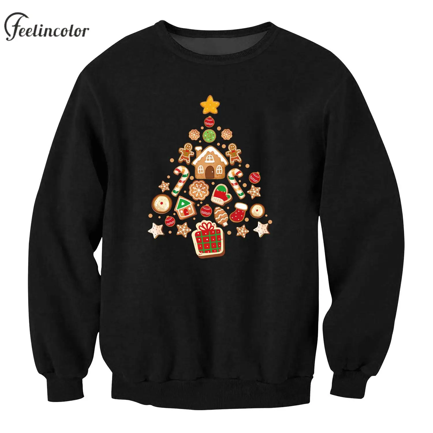 Oh Snap Gingerbread Man Рождественские толстовки для женщин и мужчин черный бежевый