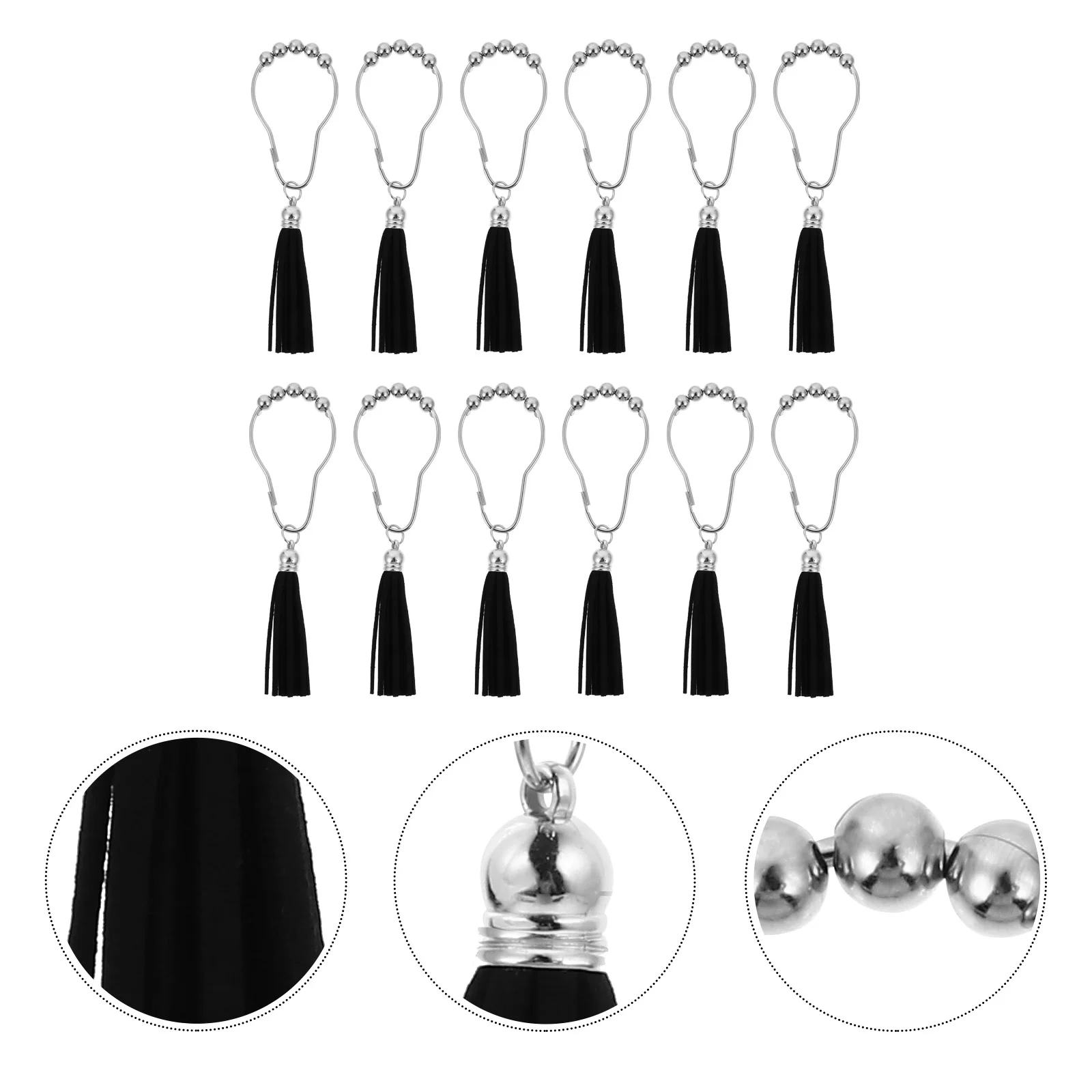 

Shower Rings Shower Curtain Ring Curtain Hook Bath Drape Clips Curtain Rings Set Glide Curtain Hook Shower Hooks