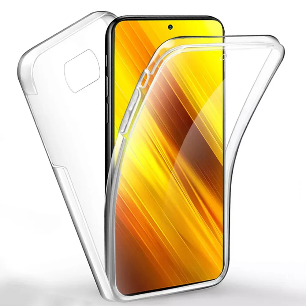 

PocoX3 NFS Case 360 Degree Protection Case for Xiaomi F3 X3 Pro X 3 NFC Clear TPU Soft Silicone Shockproof Coque Fundas