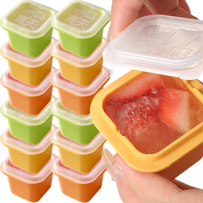 Летняя мини-поднос для льда многоразовые одиночные квадратные формы блоков