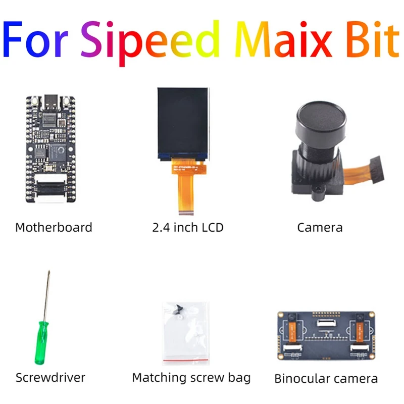

For Sipeed Maix Bit Kit Motherboard Development Board RISC-V AI+LOT K210 In-Line Breadboard With Screen/Camera/Binocular Cam