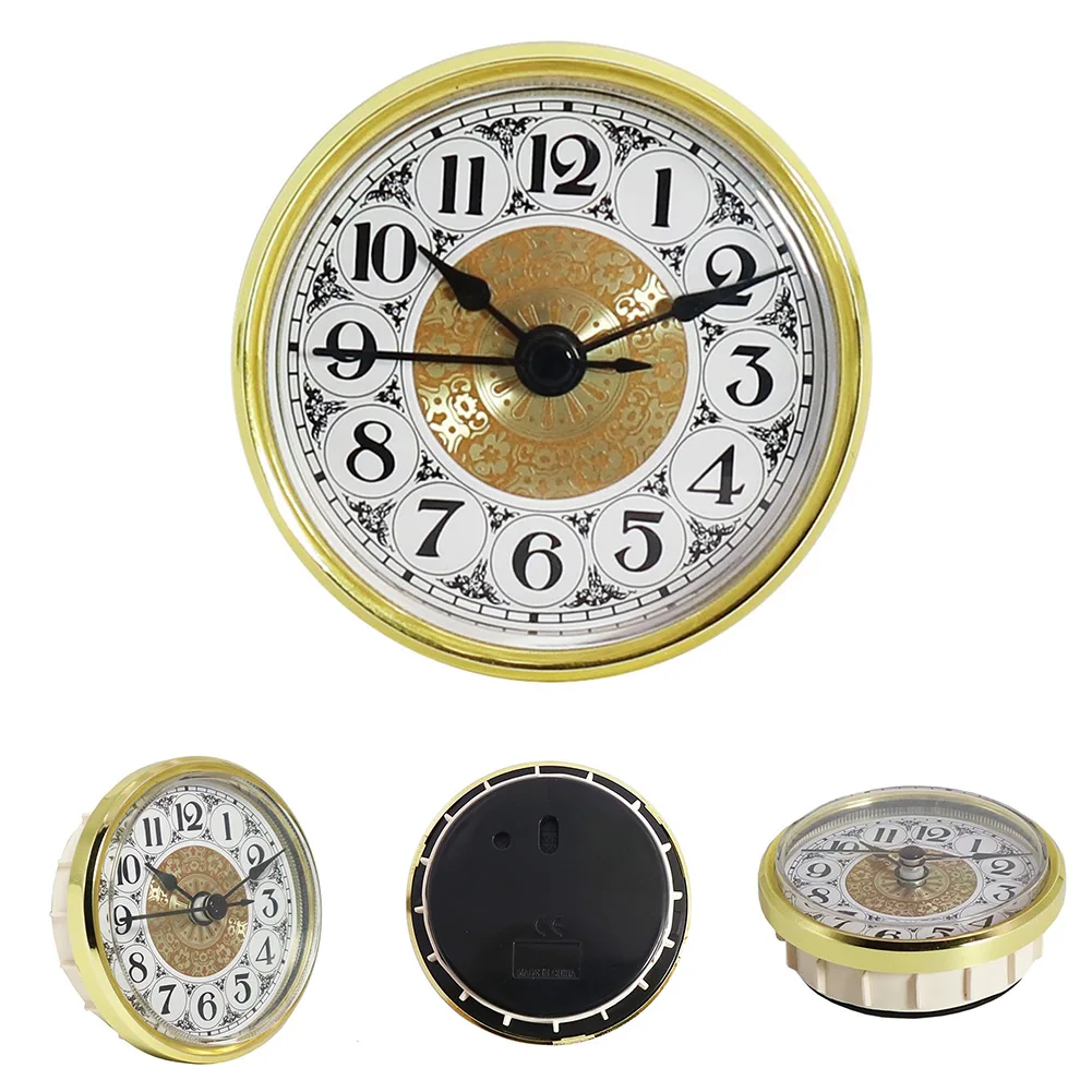 Металлические кварцевые часы с вставками 70 мм