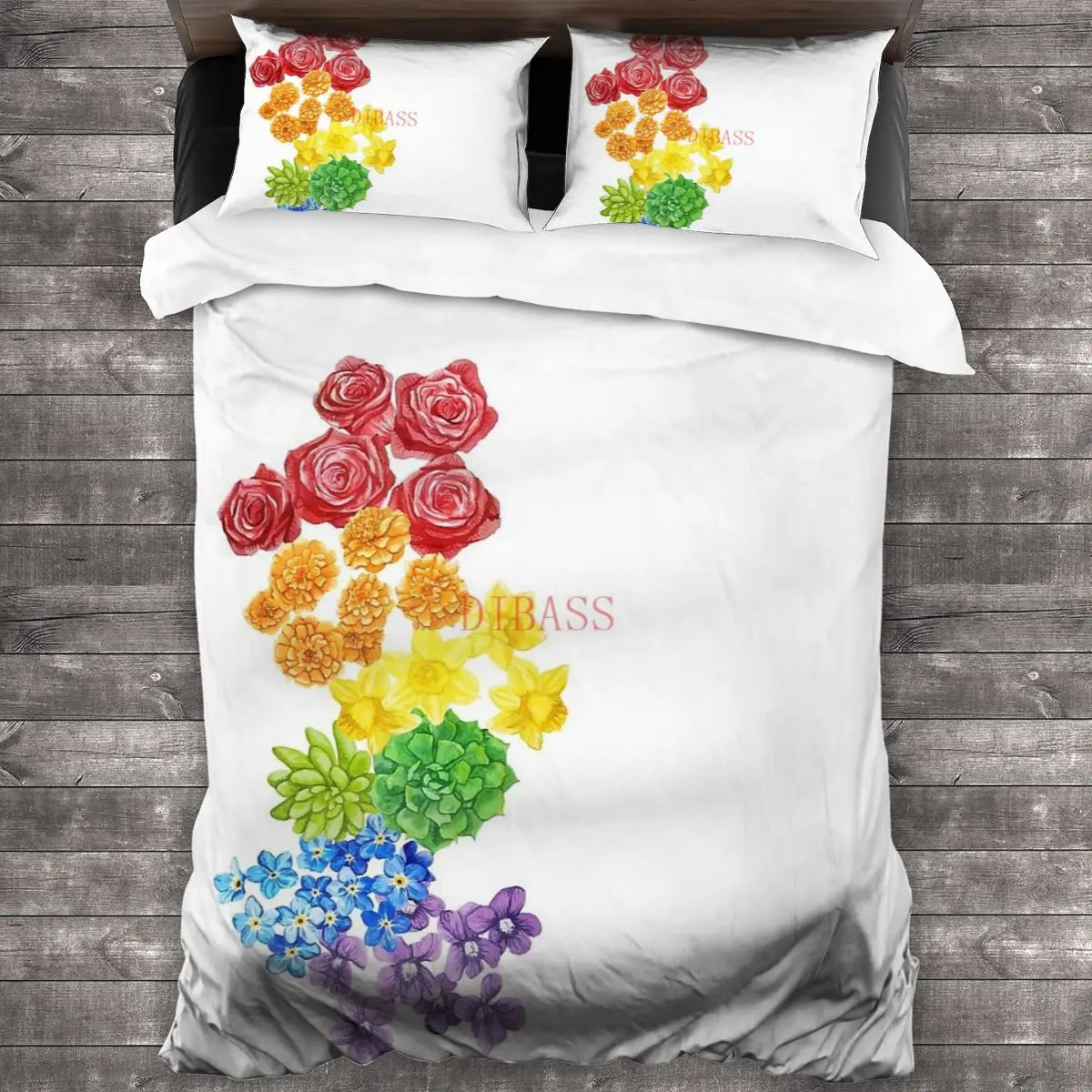 

Мягкая искусственная наволочка с цветочным рисунком, пододеяльник с застежкой-молнией, пододеяльник большого размера