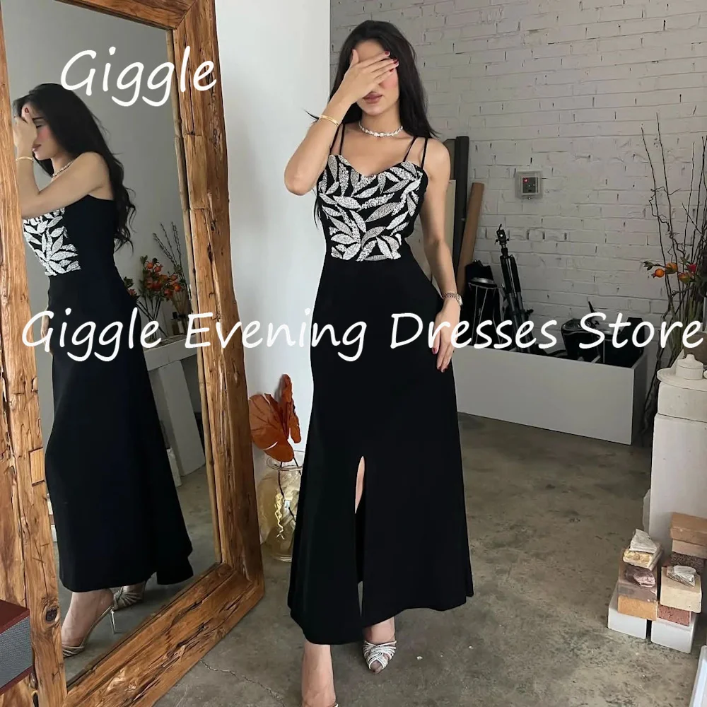 

Giggle Satin A-line V-neck Popular Appliques Formal Elegent Prom Gown Ankle Length Evening Party Dresses for Women 2023