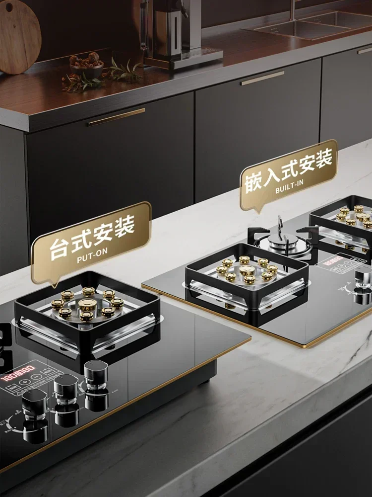 Газовая плита с тремя глазами Новая Домашняя Настольная природным газом