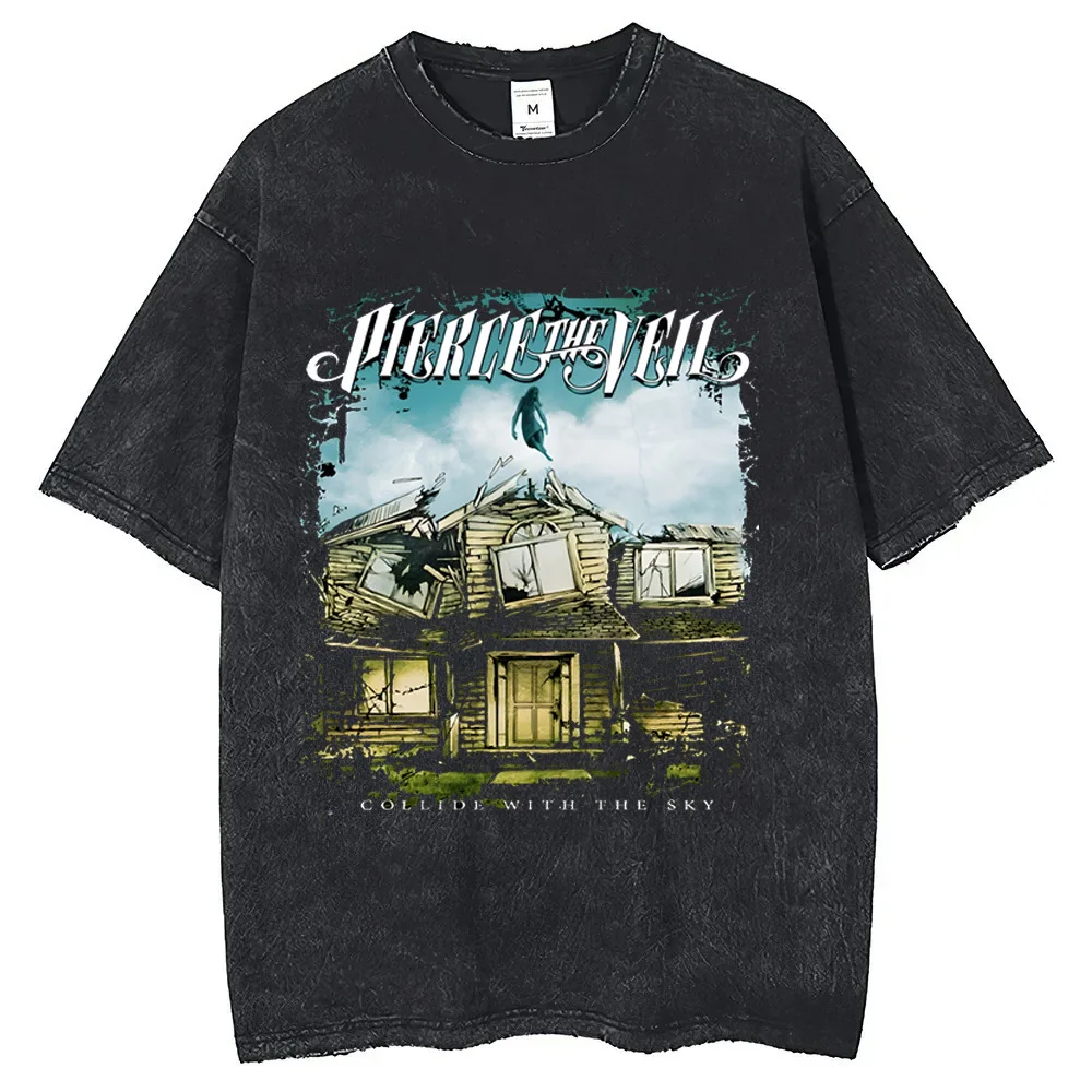 Футболка Pierce the Veil хлопковая мужская футболка высокого качества 80-х Харадзюку