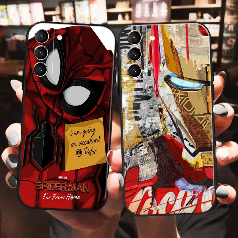 

Spiderman Deadpool Iron Man For Samsung Galaxy S22 Ultra S21 S20 FE Plus Ultra 5G S10 Lite S10E Plus 5G Phone Case Shockproof