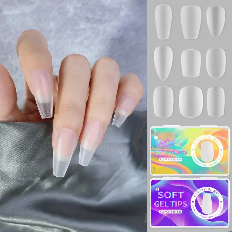 

420PCS Scratch-free Nail Patch Ultra-thin Nail Art Tablets Nail Enhancement Patch Full Paste Nail Enhancement Tablets False Nail