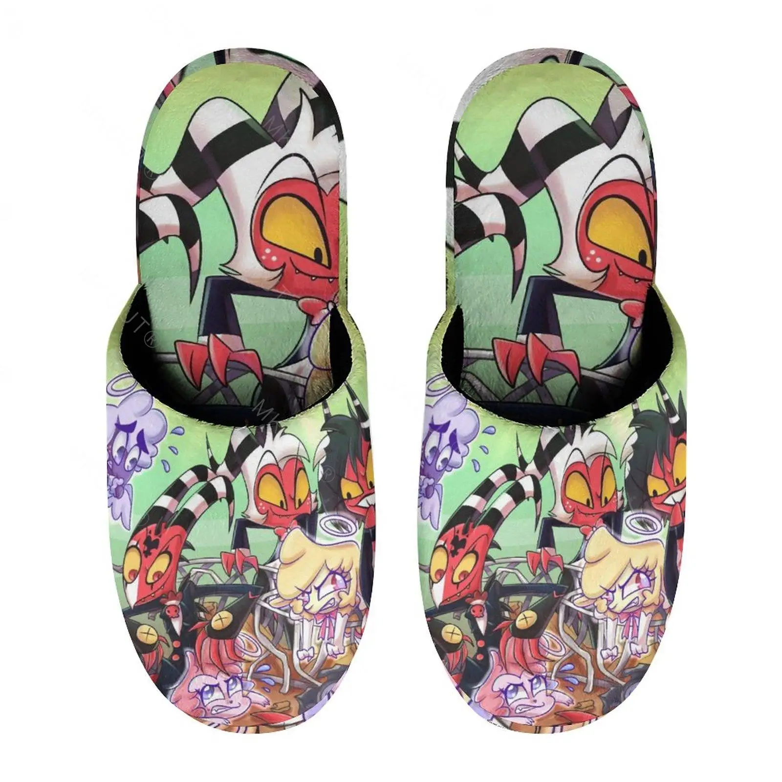 Теплые хлопковые тапочки Helluva Boss (1) для мужчин и женщин толстая мягкая подошва