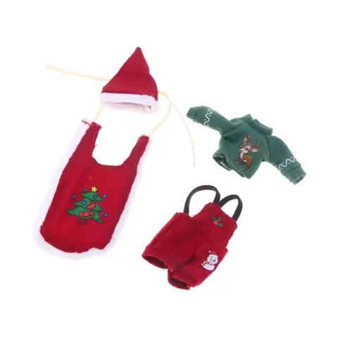 Рождественская одежда для кукол BJD 1/12